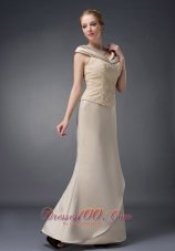 Champagne Mother Of The Bride Dress V-neck Lace