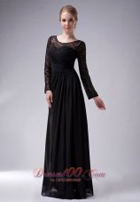 Black Empire Scoop Mother Of The Bride Dress Chiffon