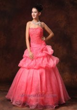 Pick-ups Prom Formal dressTiered Ruffles Beading