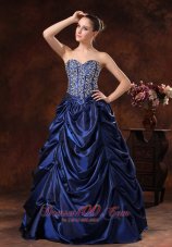 Prom / Evening Dress Beaded Boning Details Waving Ruffles