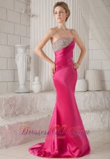 Mermaid Brush Elastic Woven Satin Prom / Pageant Dress