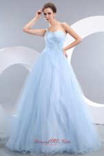 A-line One Shoulder Prom / Evening Dress Tulle Appliques