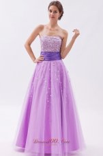 A-line / Princess Prom Dress Beading Decorated Skirt