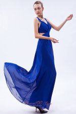 Side Cutouts Straps Empire Prom Dress 2013