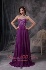 Empire Prom Dress Brush Pleating Beading Pattern