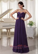 Taffeta and Chiffon Beaded Bustline Prom / Evening Dress