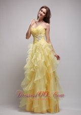 Empire Pieces Ruffles and Appliques Prom / Evening Dress