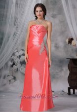 Watermelon Appliques Prom Evening Dress2013