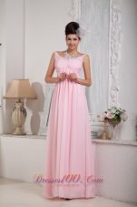 Fashionable Empire Prom Dress Beading Scoop