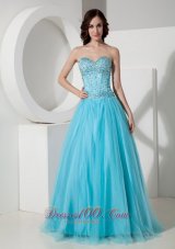 Light Blue Quinceanera Dress Beading For Cheap