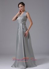 Appliques Sliver Halter Mother Of The Bride Dress