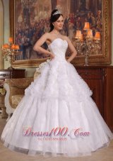 GWhite A-line/Princess Sweetheart Quinceanera Dress