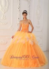 Orange Sweetheart Beading Sweet 16 Dress Spring
