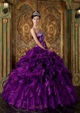 Eggplant purple Multi-tierd Quince Dress For Cheap