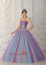 Colorful Sweetheart Beading A-line Sweet 15 Dress
