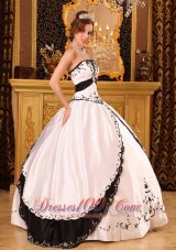 Ball Gown Strapless Floor-length Embroidery Quinceanera