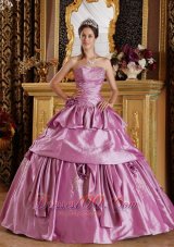 Lavendar Sweet 16 Dress Ruched Beading Ball Gown