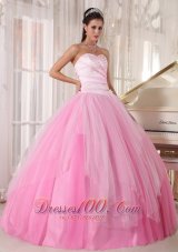 Perfect Beading Pink Quinceanera Dress Sweetheart Tulle