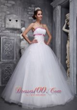 White Sweet 16 Dress Appliques Beading Taffeta and Tulle