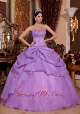 Around 200 Lavender Quinceanera Dress Beading Appliques