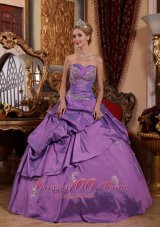 Lavender Sweet 16 Dress Sweetheart Appliques