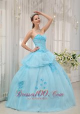 Sweetheart Light Blue Ball Gown Dresses for a Quince