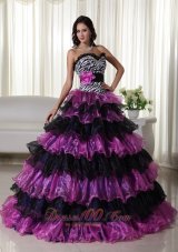 Fashionable Gown Sweetheart Organza Quinceanera Dress