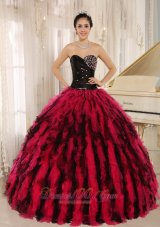 Beaded Impressive Clearance Ruffled Sweetheart Quinceanera Dress