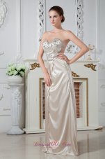 Champagne Sweetheart Floor-length Beading Prom Dress