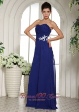 2013 Royal Blue Appliques Dress for Prom