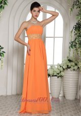 2013 Orange Red Beading Teenager Prom Dress