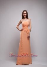 Orange Ruch Bridesmaid Dress Under 150