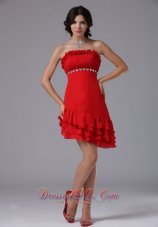 Asym Hemline Beading Waistband 2013 Homecoming Dress