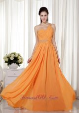 Sheath One Shoulder Prom Celebrity Dress Orange Red Beadwork