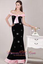 Off The Shoulder Mermaid Black Christmas Evening Dress