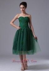 Dama Dresses Dark Green Sweetheart Tulle Short