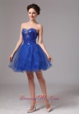 Mini Length Sequins Royal Blue Club Prom Dress
