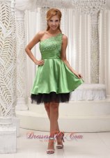Beaded One Shoulder Different Colors Prom Dress