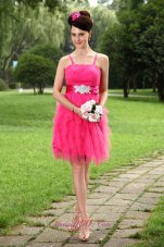 Beaded Sashes Prom / Homecoming Dress Spaghetti Straps