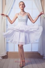 Beading Homecoming Dress Empire Mini White