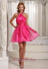 Halter Mini Prom / Cocktail Dress Beading Decorate