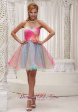 Ombre Color Prom Party Dress 2013 Hand Flower Sweetheart