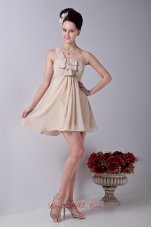 One Shoulder Mini-length Bridesmaid Dress Ruched