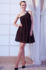 Empire One Shoulder Mini-length Cocktail Dress