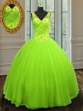 Custom Made Floor Length Quince Ball Gowns Straps Sleeveless Zipper