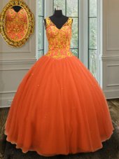 Dramatic Sleeveless Beading Zipper 15th Birthday Dress