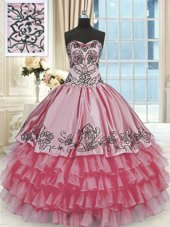 Exceptional Sweetheart Sleeveless Organza 15 Quinceanera Dress Beading and Ruffles Lace Up