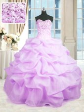 Inexpensive Rose Pink Sweetheart Lace Up Beading and Ruffles 15 Quinceanera Dress Sleeveless