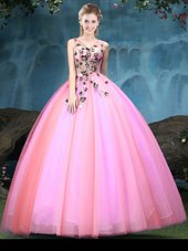 Floor Length Ball Gowns Sleeveless Multi-color Sweet 16 Dress Lace Up