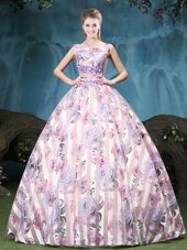 Eye-catching Straps Straps Sleeveless Appliques and Pattern Lace Up Quince Ball Gowns